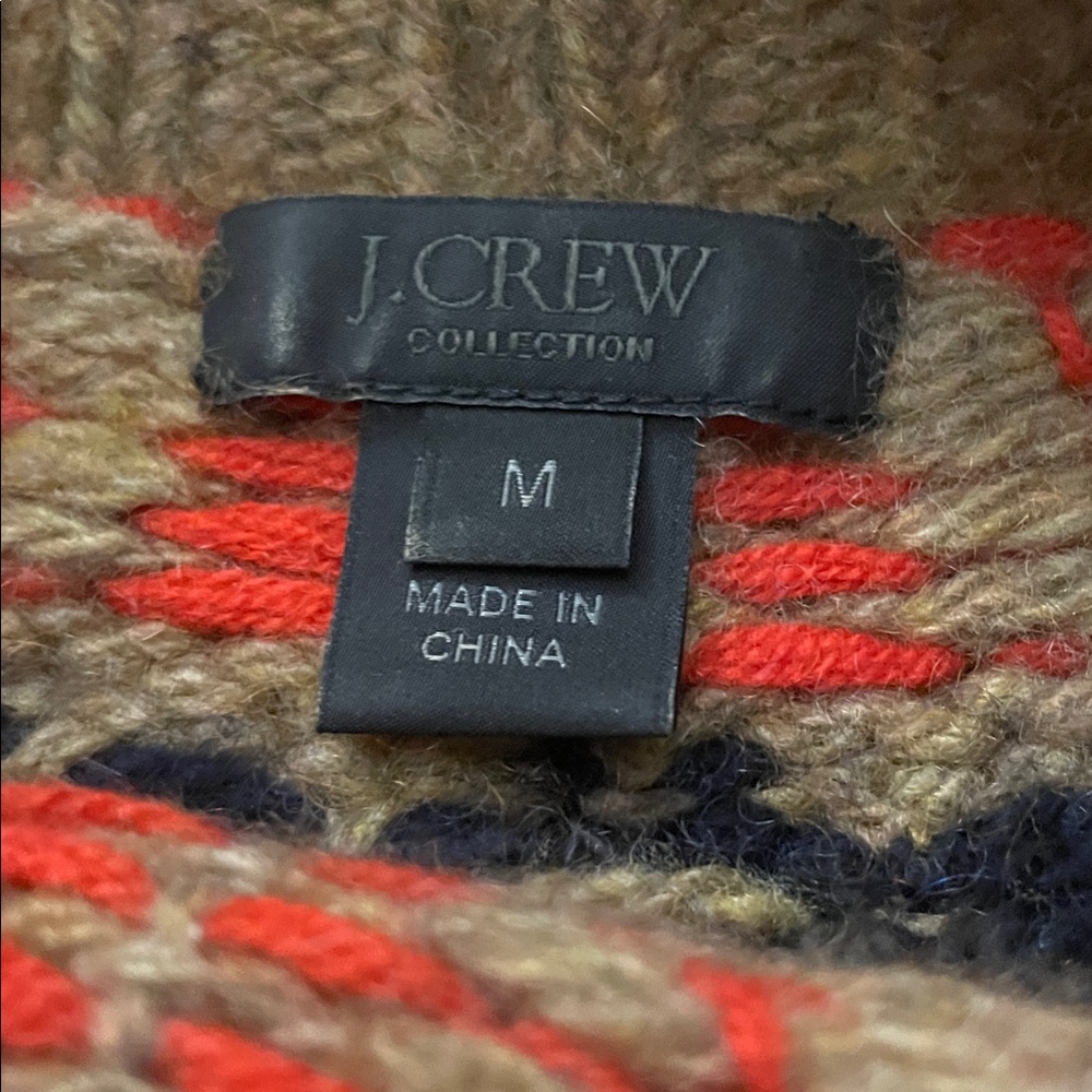 J. Crew Collection Cashmere Mohair Knit Sweater Geometric Design 2012 Rare Style - Picture 7 of 12